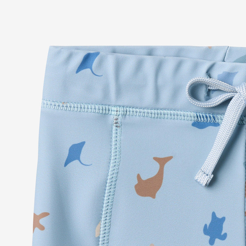 Wheat Main Badeshorts Ulrik Swimwear 1235 soft blue sea life