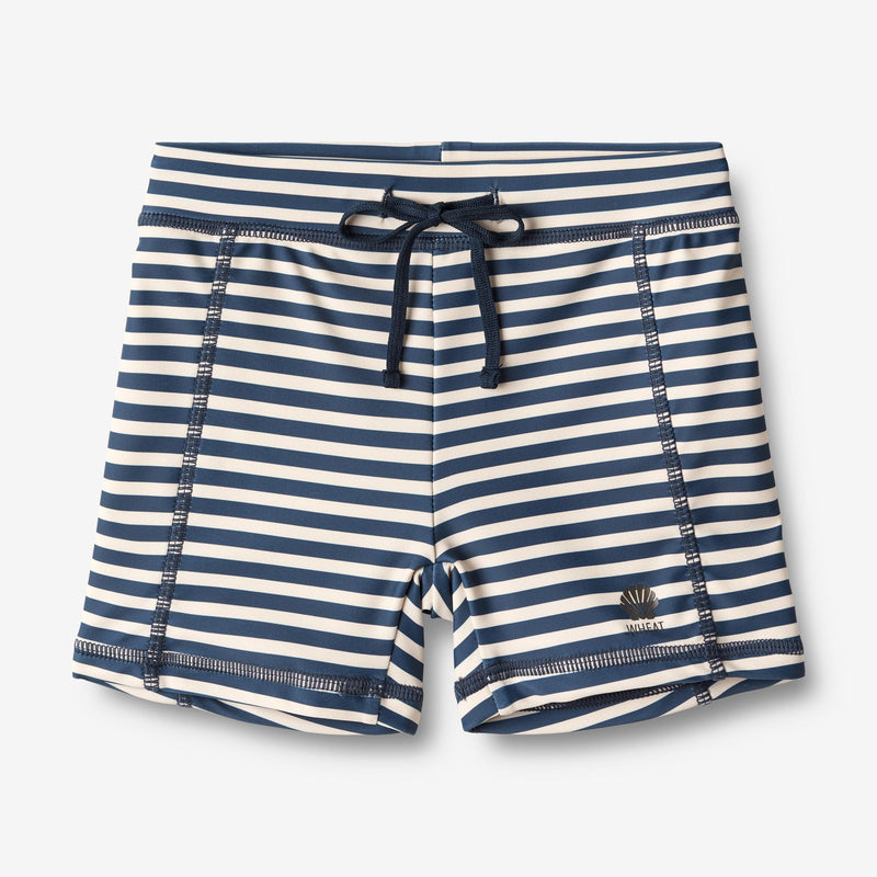 Wheat Main   Badeshorts Ulrik Swimwear 1325 indigo stripe