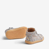 Wheat Footwear Barfods Prewalker Malia Boot 9765 slightly blue flowers