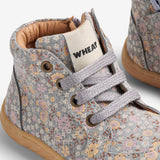 Wheat Footwear Barfods Prewalker Malia Boot 9765 slightly blue flowers