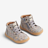 Wheat Footwear Barfods Prewalker Malia Boot 9765 slightly blue flowers
