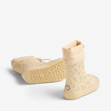 Wheat Footwear Barfods Termo Gummistøvle Zerro Rubber Boot 9632 barely apricot flowers