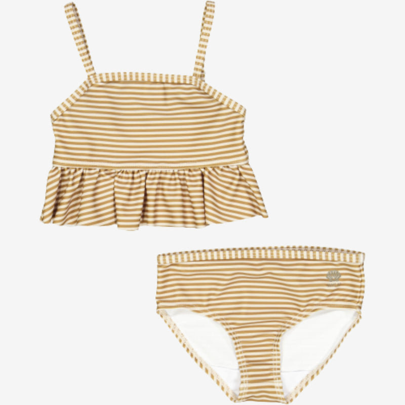 Wheat Bikini Lærke Swimwear 5096 golden green stripe