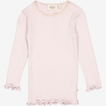 Wheat Main Blonde Rib T-Shirt LS | Baby Jersey Tops and T-Shirts 1354 soft lilac