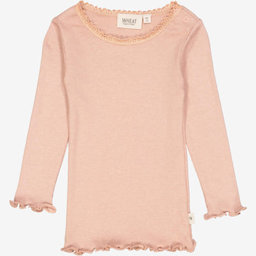 Wheat Main Blonde Rib T-Shirt LS | Baby Jersey Tops and T-Shirts 2031 rose dawn