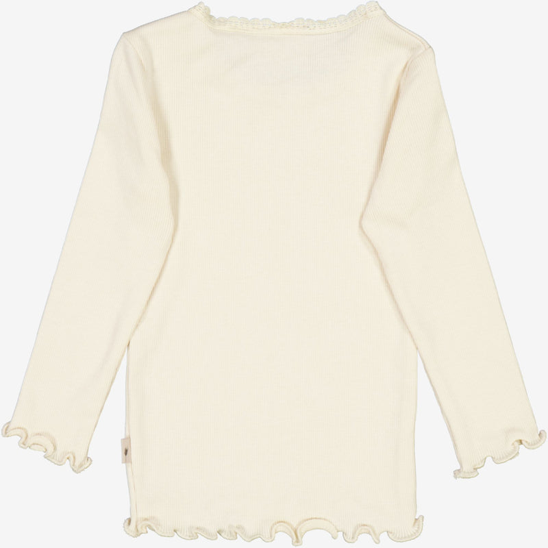 Wheat Blonde Rib T-Shirt LS | Baby Jersey Tops and T-Shirts 3129 eggshell 