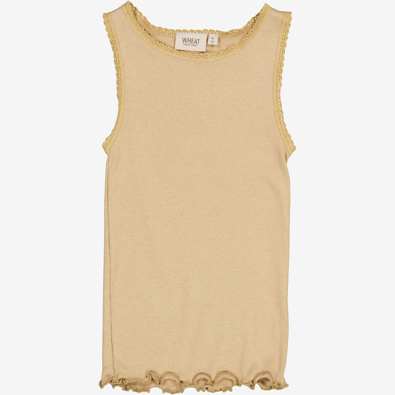 Wheat Blonde Rib Top Jersey Tops and T-Shirts 3308 latte