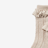 Wheat Main Blonde Uldsokker Nora Socks/Tights 3191 offwhite