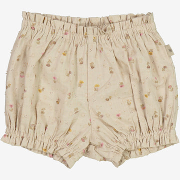 Wheat Main  Bloomers Angie Shorts 5058 fossil flowers dot