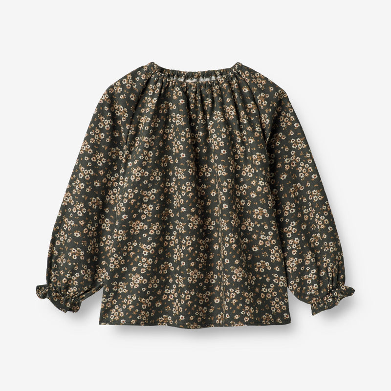 Wheat Bluse Nicoline Shirts and Blouses 0027 black coal flowers