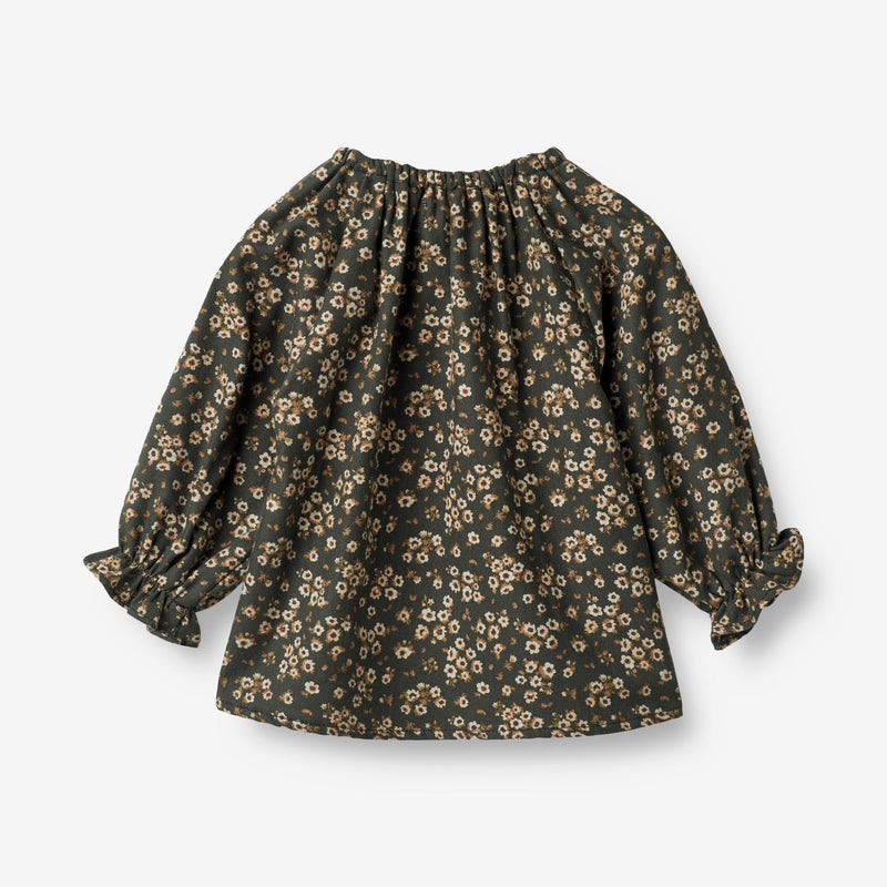 Wheat Bluse Nicoline | Baby Shirts and Blouses 0027 black coal flowers