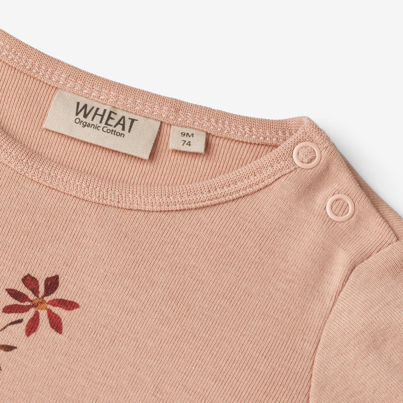 Wheat Main  Body Blomster | Baby Underwear/Bodies 2358 pink sand