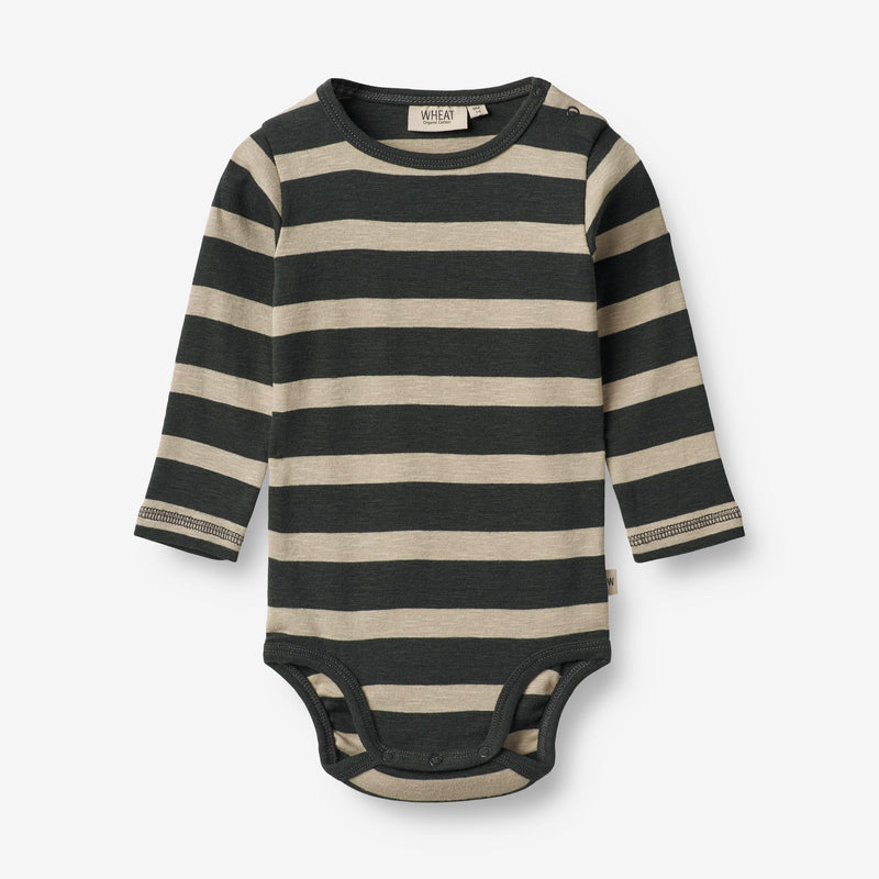 Wheat Main  Body Freddie | Baby Underwear/Bodies 9209 dark stripe