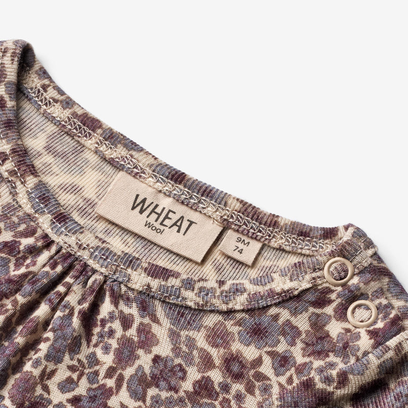 Wheat Wool Uld Body | Baby Underwear/Bodies 1493 purple flowers