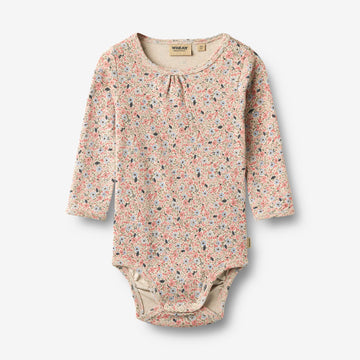 Wheat Main Body L/S Liv Body 9764 grey cloud flowers