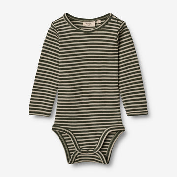 Wheat Wool  Uld Body | Baby Underwear/Bodies 4142 green stripe