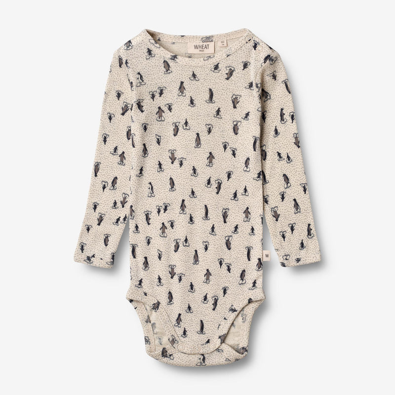 Wheat Wool Uld Body | Baby Underwear/Bodies 9512 penguins on ice