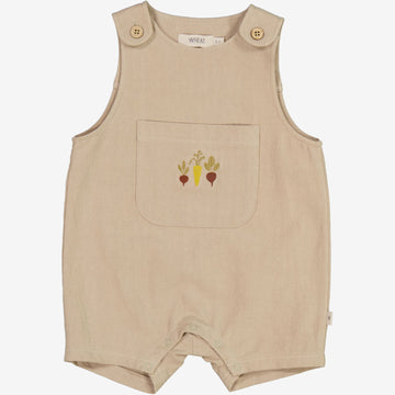Wheat Main  Buksedragt Broderi Elif | Baby Suit 3097 dark sand 