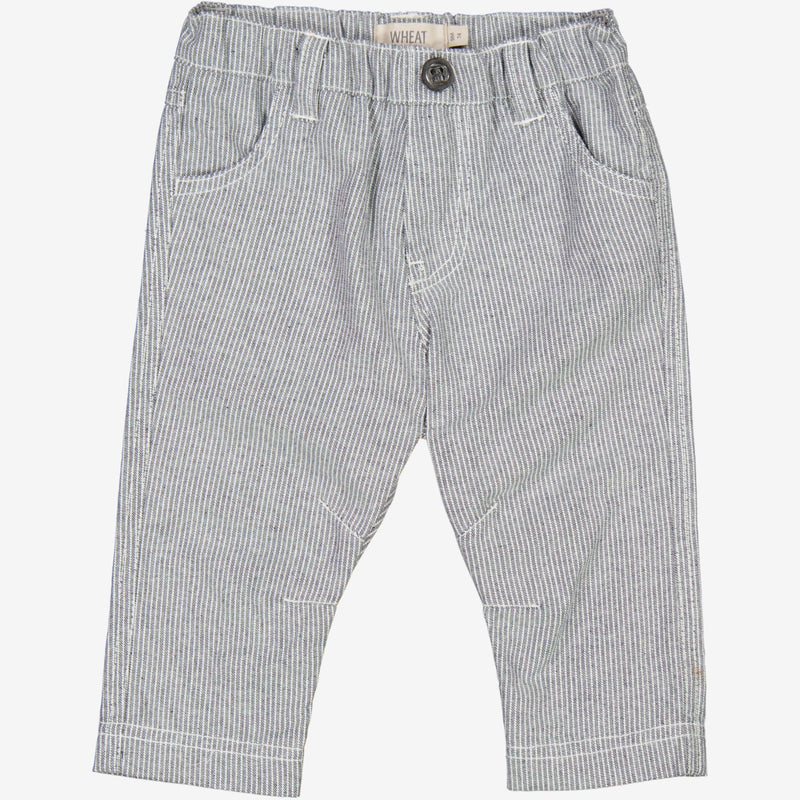 Wheat Main  Bukser Edvard | Baby Trousers 1197 navy denim stripe