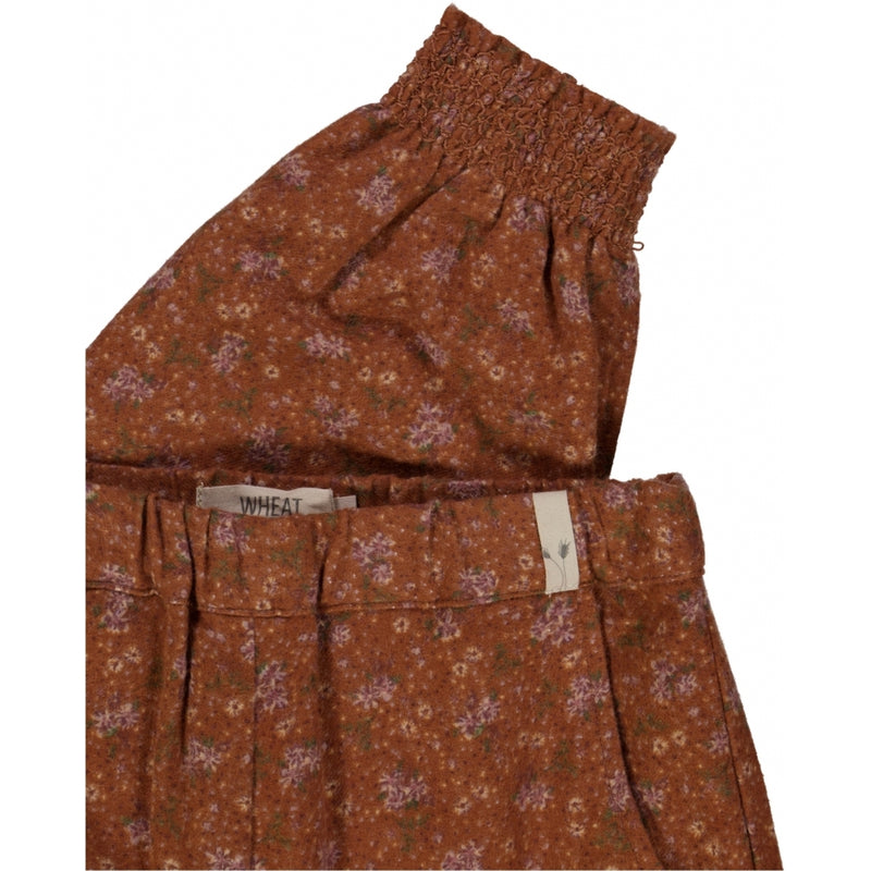 Wheat Main Bukser Sara - Foret Trousers 0002 bronze flowers