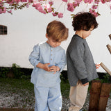 Wheat Main Bukser Sasha Trousers 1048 blue stripe