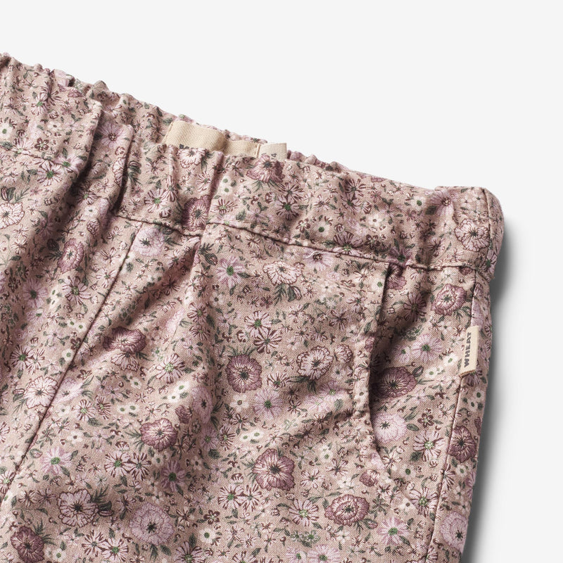 Wheat Main Bukser med linning Sara Trousers 1191 rose shadow flowers