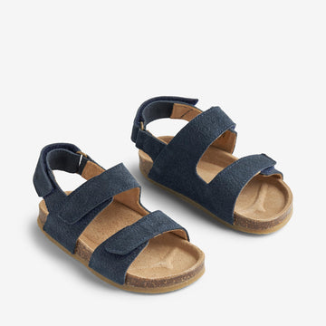Wheat Footwear   Cameron Kork Sandal Sandals 1432 navy
