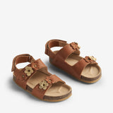 Wheat Footwear   Clare Blomster Kork Sandal Sandals 9002 cognac
