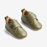 Wheat Footwear Dakota Læder Hjemmesko | Baby Indoor Shoes 4075 dark green