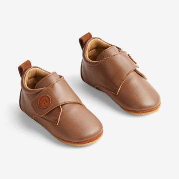 Wheat Footwear Dakota Læder Hjemmesko | Baby Indoor Shoes 9002 cognac