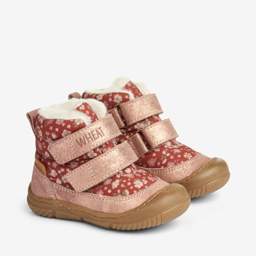 Wheat Footwear Dowi Prewalker Velcro Tex | Baby Prewalkers 2077 red flowers