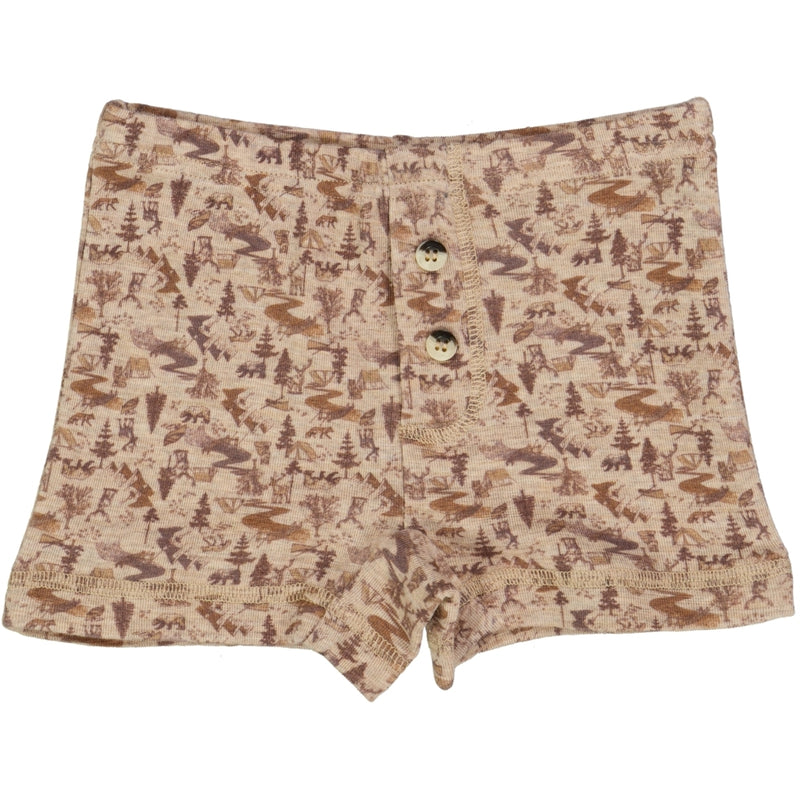 Wheat Wool Drenge Uld Boxershorts Underwear/Bodies 3208 khaki wild life