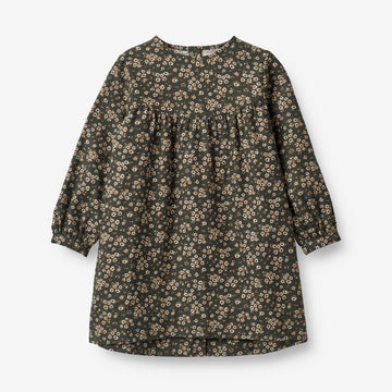Wheat Main  Kjole Fenja Dresses 0027 black coal flowers