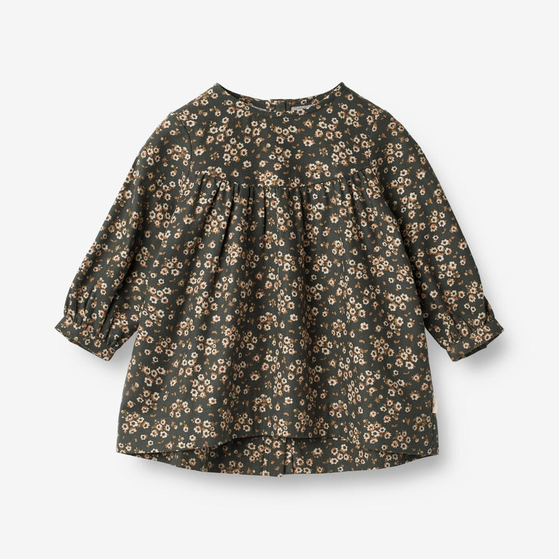 Wheat Kjole Fenja | Baby Dresses 0027 black coal flowers