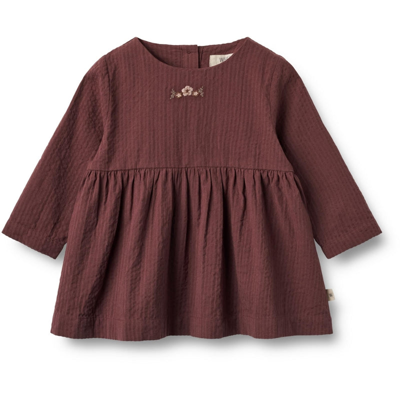 Wheat Main  Kjole Gunvor | Baby Dresses 2118 aubergine