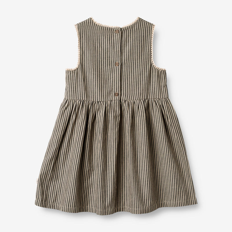 Wheat Main  Kjole Kirsten Dresses 0030 black coal stripe