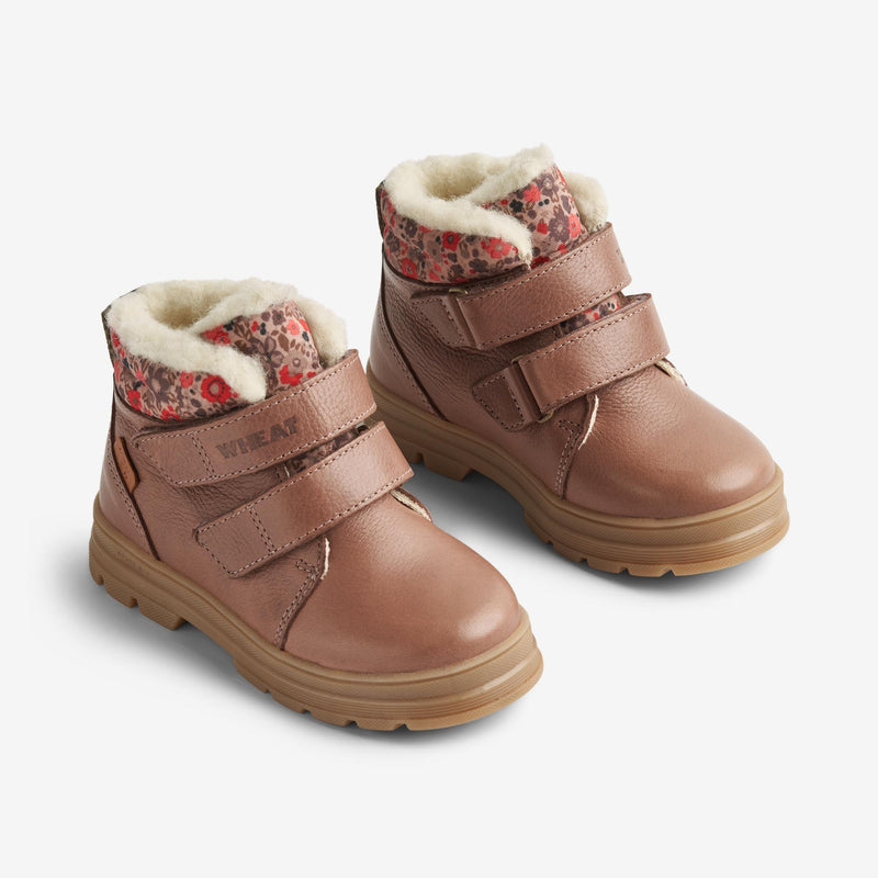 Wheat Footwear Dry Velcro Tex Støvle Winter Footwear 2163 dusty rouge 