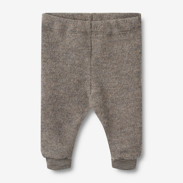 Wheat Wool Uld Fleece Bukser Kinnie Trousers 3015 brown melange