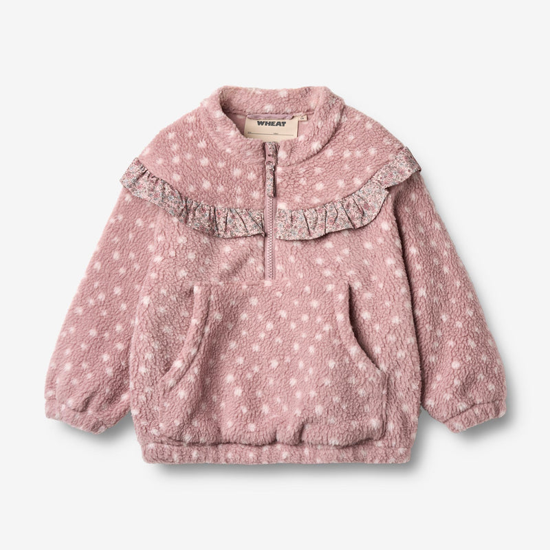 Wheat Outerwear Fleece Anorak Rayao Jacket 9537 rosewood dots
