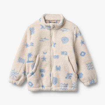 Wheat Outerwear Fleece Jakke Helge Sweatshirt 9613 white onyx jacquard