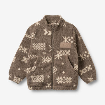 Wheat Outerwear Fleece Jakke Helge Sweatshirt 9679 dry wood jacquard