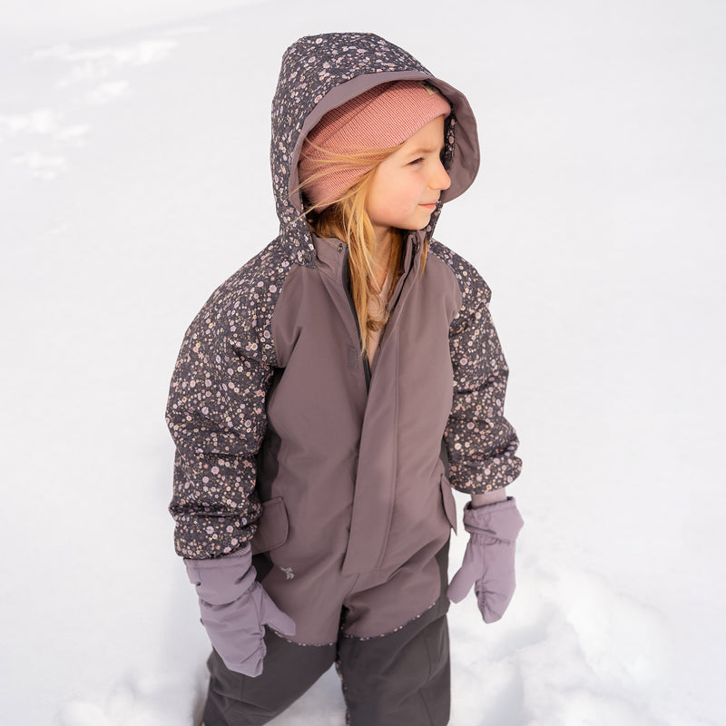 Wheat Outerwear Flyverdragt Kallo Outdoor Suit 9528 black sea open flowers