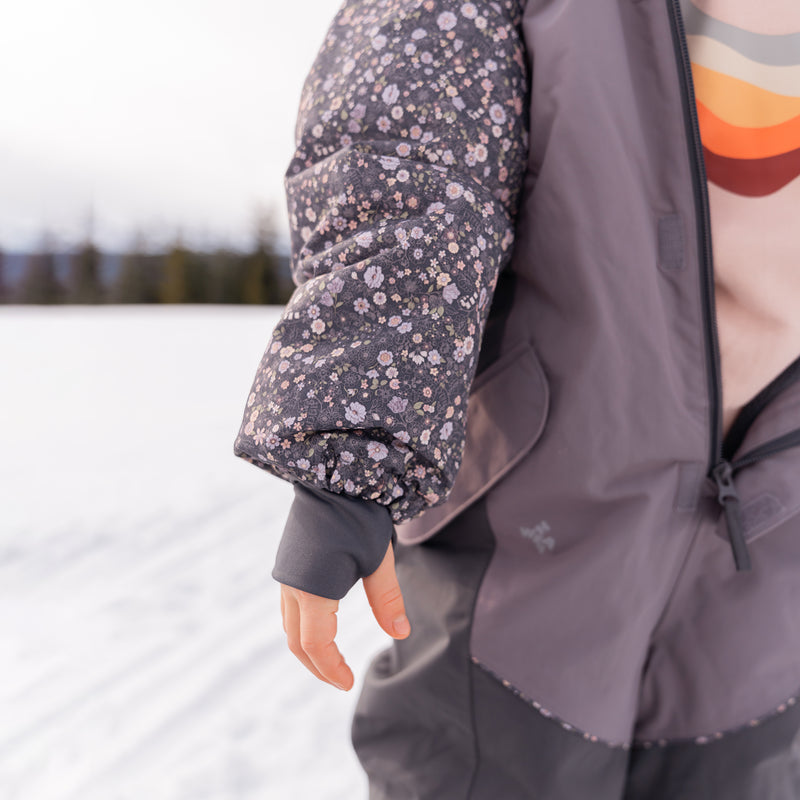 Wheat Outerwear Flyverdragt Kallo Outdoor Suit 9528 black sea open flowers