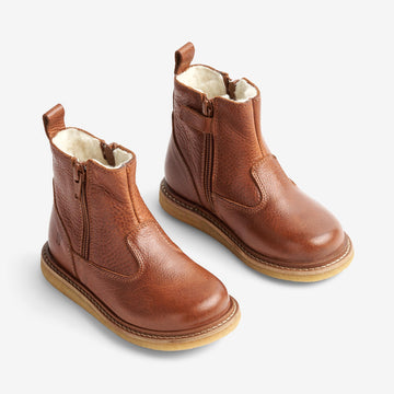 Wheat Footwear Gisa Lynlås Tex Crepe 9002 cognac