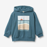 Wheat Main Hættetrøje Francis Sweatshirt 4342 blue teal