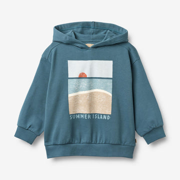 Wheat Main Hættetrøje Francis Sweatshirt 4342 blue teal