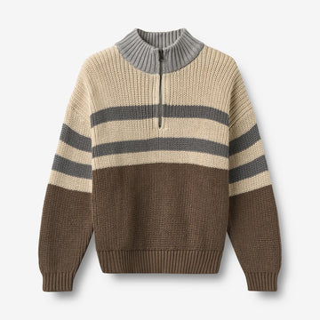 Wheat Main Half zip Jumper Simo Pullover 1138 dry wood