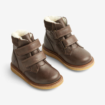 Wheat Footwear Hanan Velcro Tex Støvle Crepe 3053 dark brown