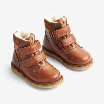 Wheat Footwear Hanan Velcro Tex Støvle Crepe 9002 cognac