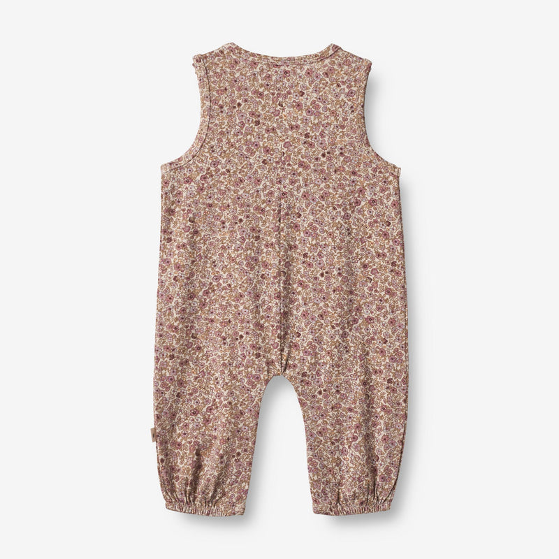 Wheat Main  Heldragt Joey | Baby Jumpsuits 0098 grey rose flowers